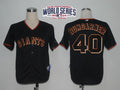 Custom Fan-Made Madison Bumgarner San Francisco Giants #40 Black 2014 Baseball Jersey