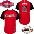 Custom Fan-Made Joe Panik San Francisco Giants #12 Red 2015 All-Star Edition Baseball Jersey