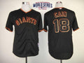 Custom Fan-Made Matt Cain San Francisco Giants #18 Black 2014 Baseball Jersey