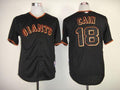 Custom Fan-Made Matt Cain San Francisco Giants #18 Black Baseball Jersey
