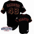 Custom Fan-Made Pablo Sandoval San Francisco Giants #48 Black 2014 Baseball Jersey