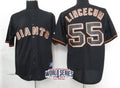 Custom Fan-Made Tim Lincecum San Francisco Giants #55 Black 2014 Baseball Jersey