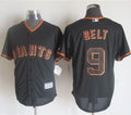 Custom Fan-Made Brandon Belt San Francisco Giants #9 Black Baseball Jersey