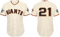 Custom Fan-Made Freddy Sanchez San Francisco Giants #21 Baseball Jersey