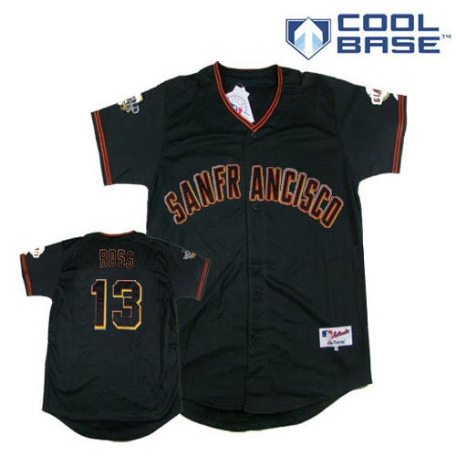 Custom Fan-Made Cody Ross San Francisco Giants #13 Black Baseball Jersey