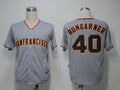 Custom Fan-Made Madison Bumgarner San Francisco Giants #40 Grey Baseball Jersey