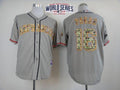Custom Fan-Made Angel Pagan San Francisco Giants #16 Grey 2014 USMC Baseball Jersey