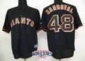 Custom Fan-Made Pablo Sandoval San Francisco Giants #48 Black 2014 Baseball Jersey