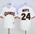 Custom Fan-Made Willie Mays San Francisco Giants #24 White 1989 Throwback Baseball Jersey