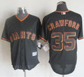 Custom Fan-Made Brandon Crawford San Francisco Giants #35 Black Baseball Jersey