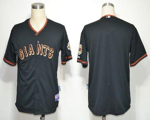 Custom Fan-Made Black San Francisco Giants Baseball Jersey San Francisco Giants Black Baseball Jersey
