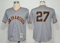 Custom Fan-Made Juan Marichal San Francisco Giants #27 Grey 1962 Throwback Baseball Jersey