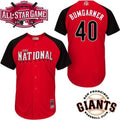 Custom Fan-Made Madison Bumgarner San Francisco Giants #40 Red 2015 All-Star Edition Baseball Jersey