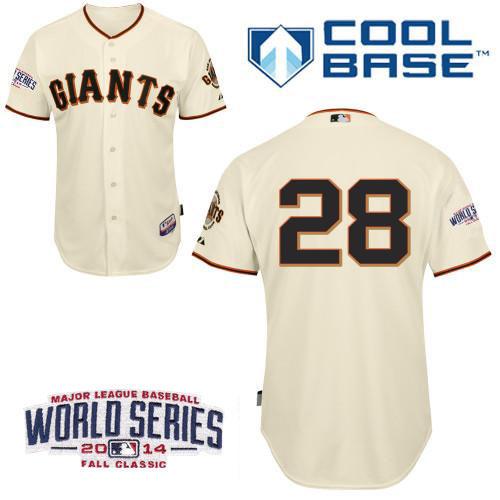 Custom Fan-Made Buster Posey San Francisco Giants #28 2014 Baseball Jersey