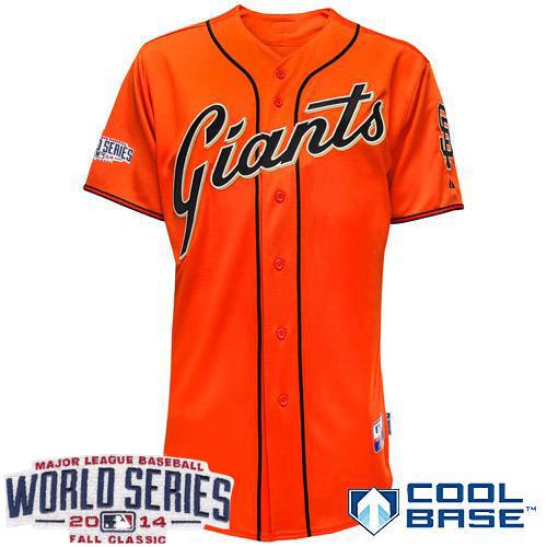 Custom Fan-Made Orange 2014 San Francisco Giants Baseball Jersey San Francisco Giants Orange 2014 Baseball Jersey