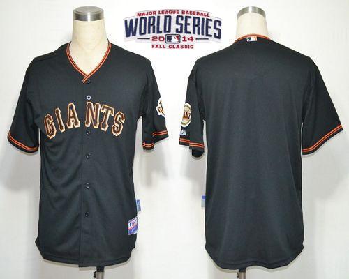 Custom Fan-Made Black 2014 San Francisco Giants Baseball Jersey San Francisco Giants Black 2014 Baseball Jersey