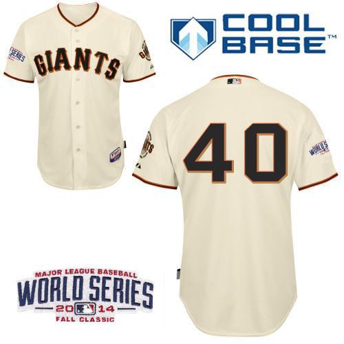 Custom Fan-Made Madison Bumgarner San Francisco Giants #40 2014 Baseball Jersey
