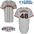 Custom Fan-Made Pablo Sandoval San Francisco Giants #48 Grey 2014 Baseball Jersey
