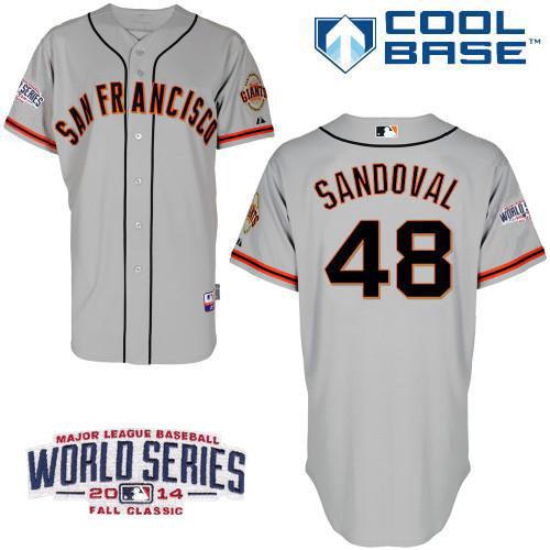 Custom Fan-Made Pablo Sandoval San Francisco Giants #48 Grey 2014 Baseball Jersey