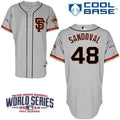 Custom Fan-Made Pablo Sandoval San Francisco Giants #48 Grey 2014 Baseball Jersey
