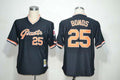 Custom Fan-Made Barry Bonds San Francisco Giants #25 Black Throwback Baseball Jersey