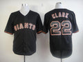 Custom Fan-Made Will Clark San Francisco Giants #22 Black Baseball Jersey