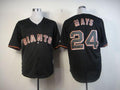 Custom Fan-Made Willie Mays San Francisco Giants #24 Black Baseball Jersey