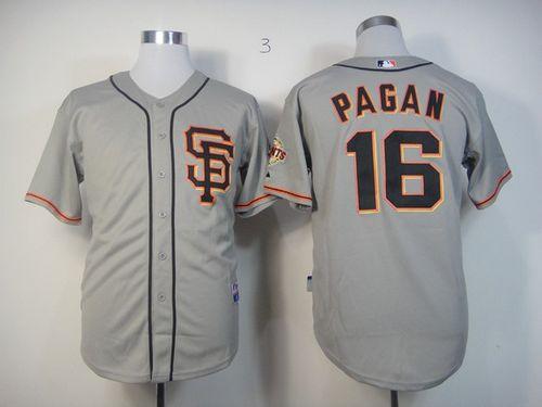 Custom Fan-Made Angel Pagan San Francisco Giants #16 Grey Baseball Jersey