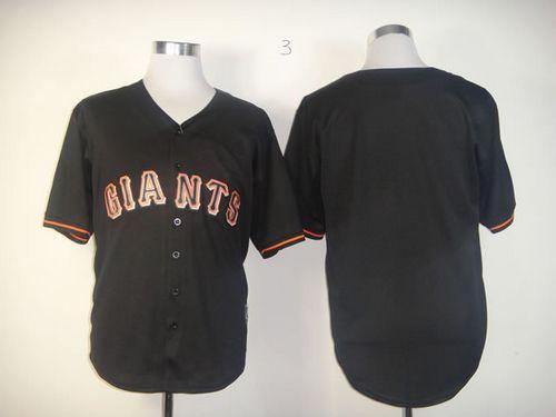 Custom Fan-Made Black San Francisco Giants Baseball Jersey San Francisco Giants Black Baseball Jersey