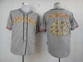 Custom Fan-Made Pablo Sandoval San Francisco Giants #48 Grey USMC Baseball Jersey