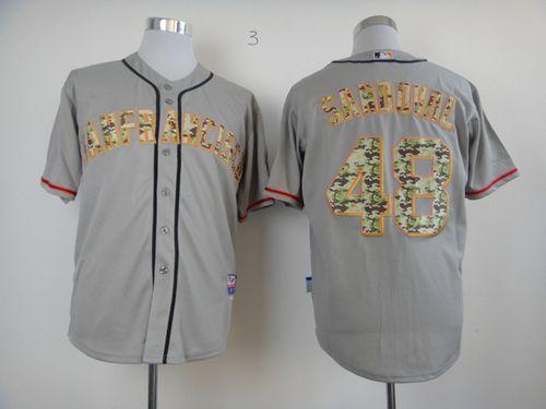 Custom Fan-Made Pablo Sandoval San Francisco Giants #48 Grey USMC Baseball Jersey