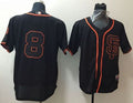 Custom Fan-Made Hunter Pence San Francisco Giants #8 Black Baseball Jersey