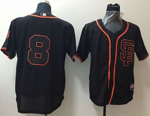 Custom Fan-Made Hunter Pence San Francisco Giants #8 Black Baseball Jersey