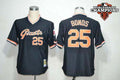 Custom Fan-Made Barry Bonds San Francisco Giants #25 Black 2012 Throwback Baseball Jersey