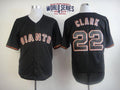 Custom Fan-Made Will Clark San Francisco Giants #22 Black 2014 Baseball Jersey