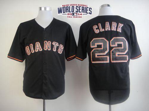Custom Fan-Made Will Clark San Francisco Giants #22 Black 2014 Baseball Jersey