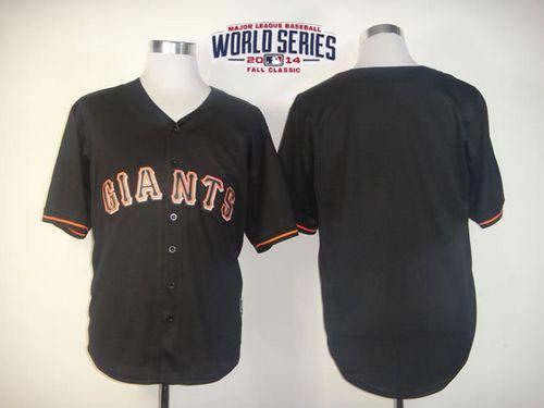 Custom Fan-Made Black 2014 San Francisco Giants Baseball Jersey San Francisco Giants Black 2014 Baseball Jersey