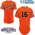 Custom Fan-Made Angel Pagan San Francisco Giants #16 Orange 2014 Baseball Jersey