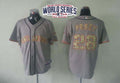 Custom Fan-Made Buster Posey San Francisco Giants #28 Grey 2014 USMC Baseball Jersey