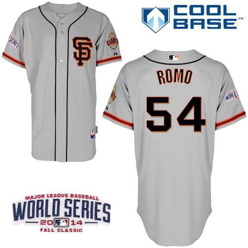 Custom Fan-Made Sergio Romo San Francisco Giants #54 Grey 2014 Baseball Jersey