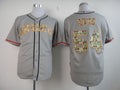 Custom Fan-Made Sergio Romo San Francisco Giants #54 Grey USMC Baseball Jersey