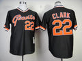 Custom Fan-Made Will Clark San Francisco Giants #22 Black Throwback Baseball Jersey