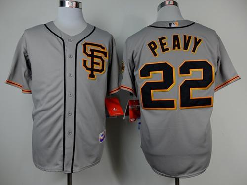 Custom Fan-Made Jake Peavy San Francisco Giants #22 Grey Baseball Jersey