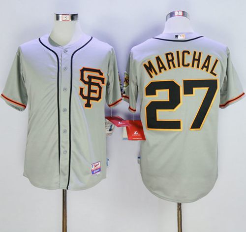 Custom Fan-Made Juan Marichal San Francisco Giants #27 Grey Baseball Jersey