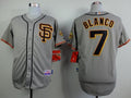 Custom Fan-Made Gregor Blanco San Francisco Giants #7 Grey Baseball Jersey