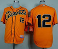 Custom Fan-Made Joe Panik San Francisco Giants #12 Orange Baseball Jersey