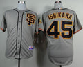 Custom Fan-Made Travis Ishikawa San Francisco Giants #45 Grey Baseball Jersey