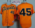 Custom Fan-Made Travis Ishikawa San Francisco Giants #45 Orange 2014 Baseball Jersey