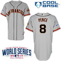 Custom Fan-Made Hunter Pence San Francisco Giants #8 Grey 2014 Baseball Jersey