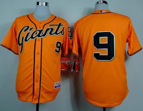 Custom Fan-Made Brandon Belt San Francisco Giants #9 Orange Baseball Jersey